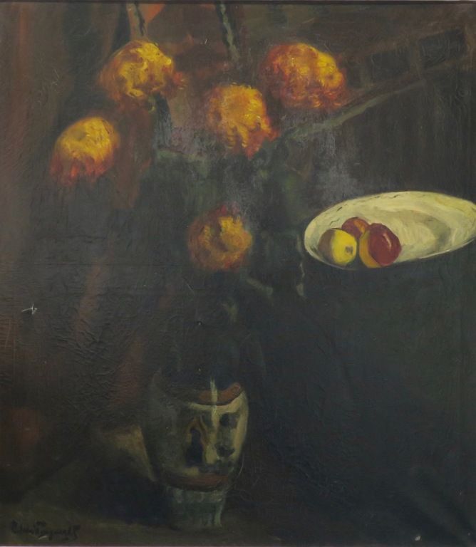 Piet van Wijngaerdt: Olieverf op doek, Stilleven - Ingelijst (Groot) kopen? Bied vanaf 300!