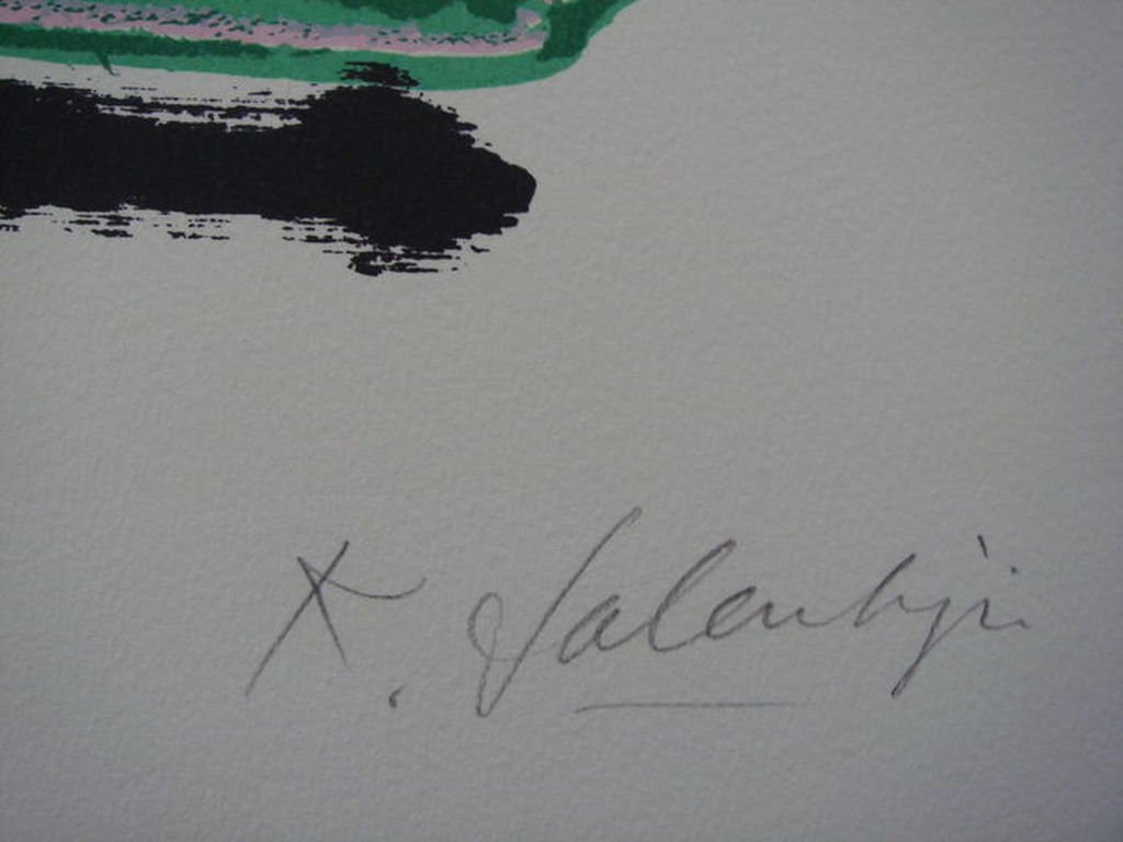 KEES SALENTIJN  Gr Zeefdruk(56x76cm)  HOMMAGE AAN VAN GOGH II  Handgesigneerd kopen? Bied vanaf 45!