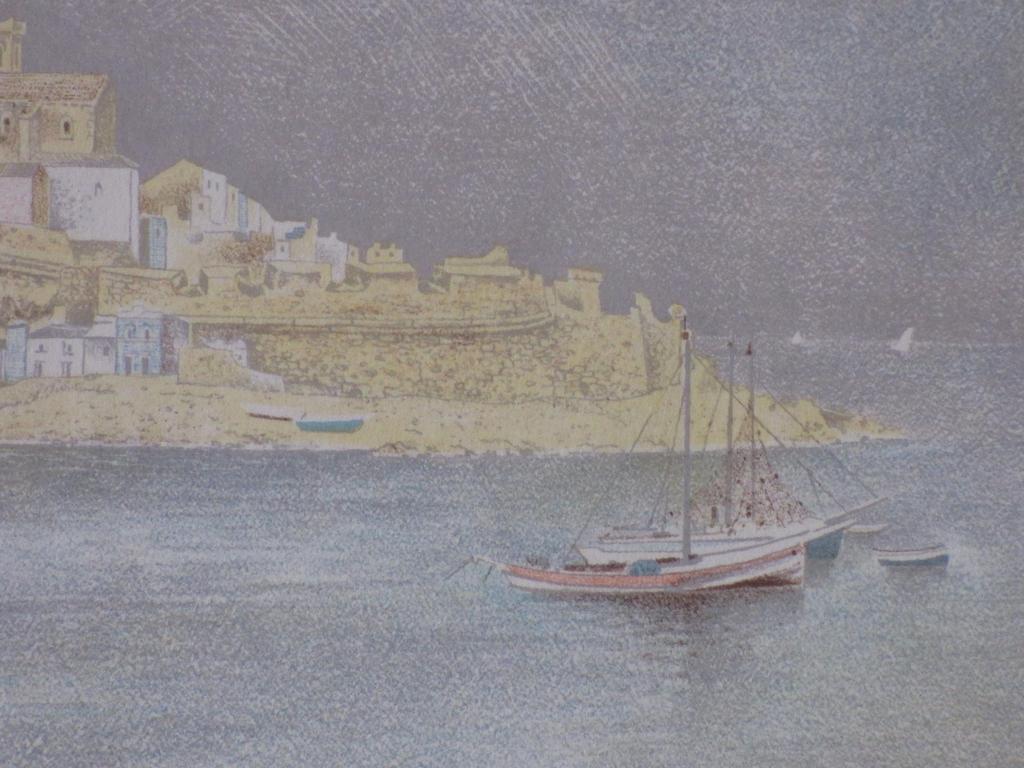 Wim Schuhmacher, Peniscola Spanje, Kleurenlitho kopen? Bied vanaf 30!