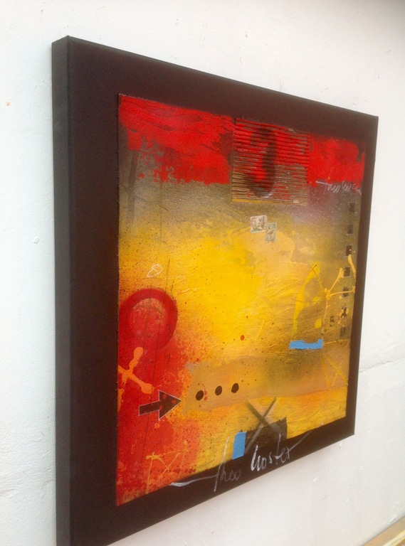 Theo koster, gemengde techniek, red sky kopen? Bied vanaf 1!