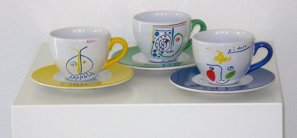 Drie prachtige espresso kop/schotel Picasso Masterpiece kopen? Bied vanaf 45!