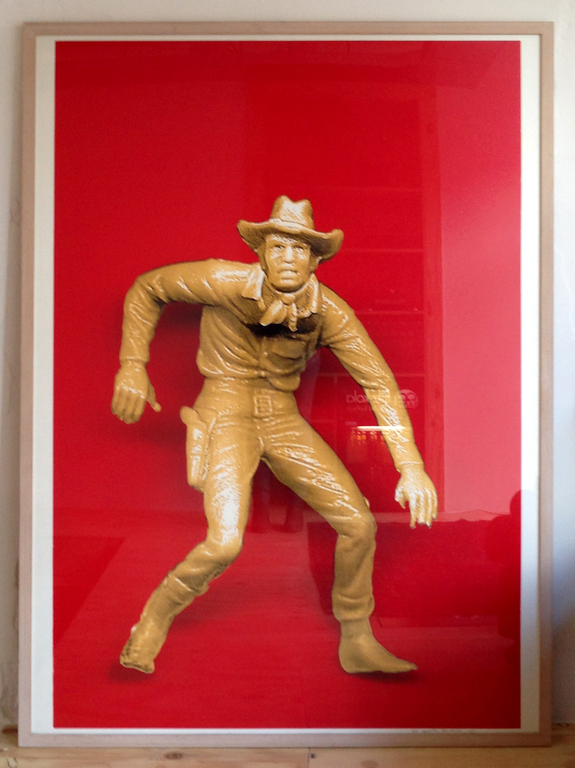 Marjolein Mandersloot: Zeefdruk, Cowboy 7/7 - Ingelijst (groot) verkocht voor € 350!