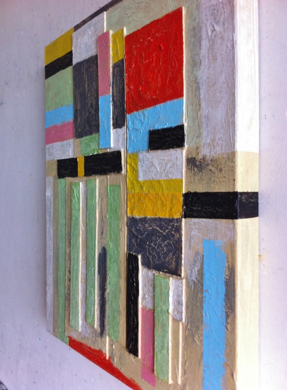 "Montage Sixties" John Foppen-Mix media + olieverf/3D canvas - Gesigneerd -Unica kopen? Bied vanaf 129!