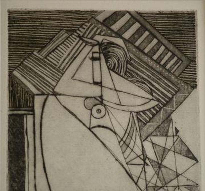 Theo Beerendonk, ets 10 x 17, 1970  ' Haar Dijen ' kopen? Bied vanaf 30!