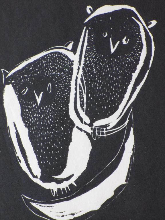 Harry Disberg, Uilen, Linosnede kopen? Bied vanaf 75!