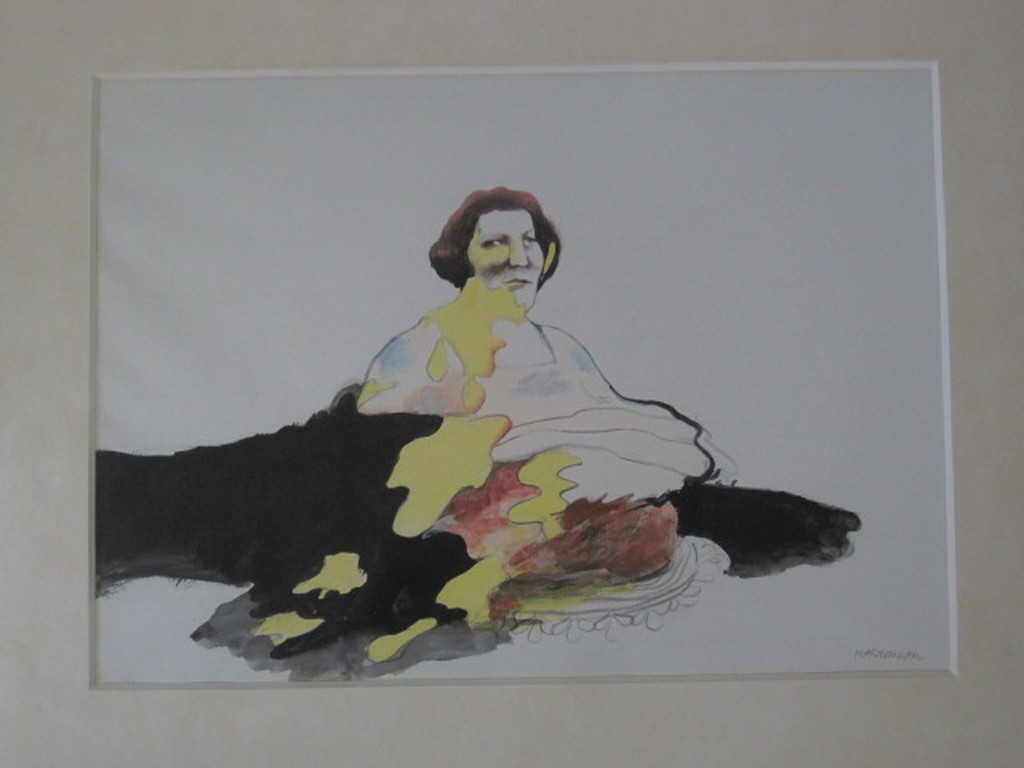 Anton Martineau (1926-) vroege aquarel "vrouw in geel" gesigneerd  kopen? Bied vanaf 1!