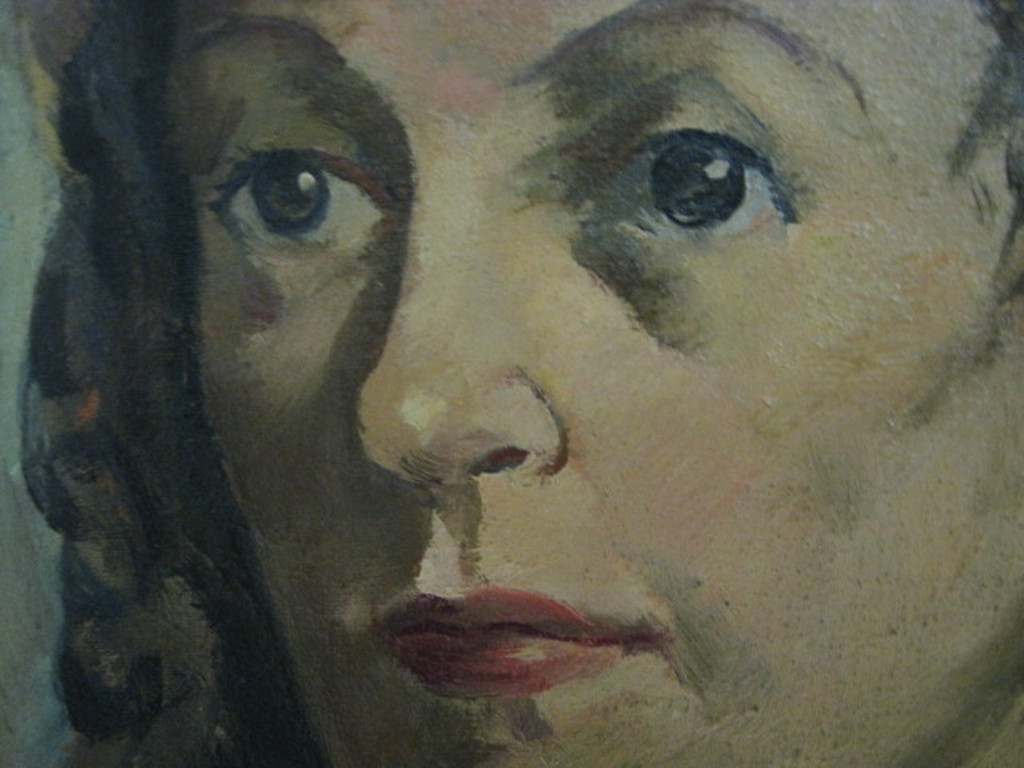 Toon Pluijmers 1910-1967 olieverf "zittende vrouw" omstreeks 1940 verkocht voor € 40!