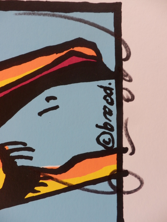 HERMAN BROOD, Gelimiteerde en HANDGESIGNEERDE Zeefdruk  SPOELT U MAAR kopen? Bied vanaf 89!