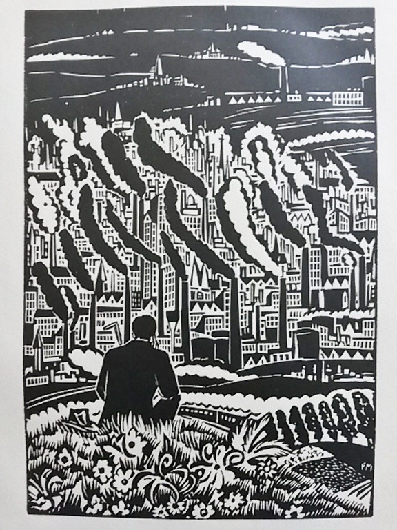 Frans Masereel, houtsnede uit La Ville (Die Stadt) uit 1928 verkocht voor € 45!