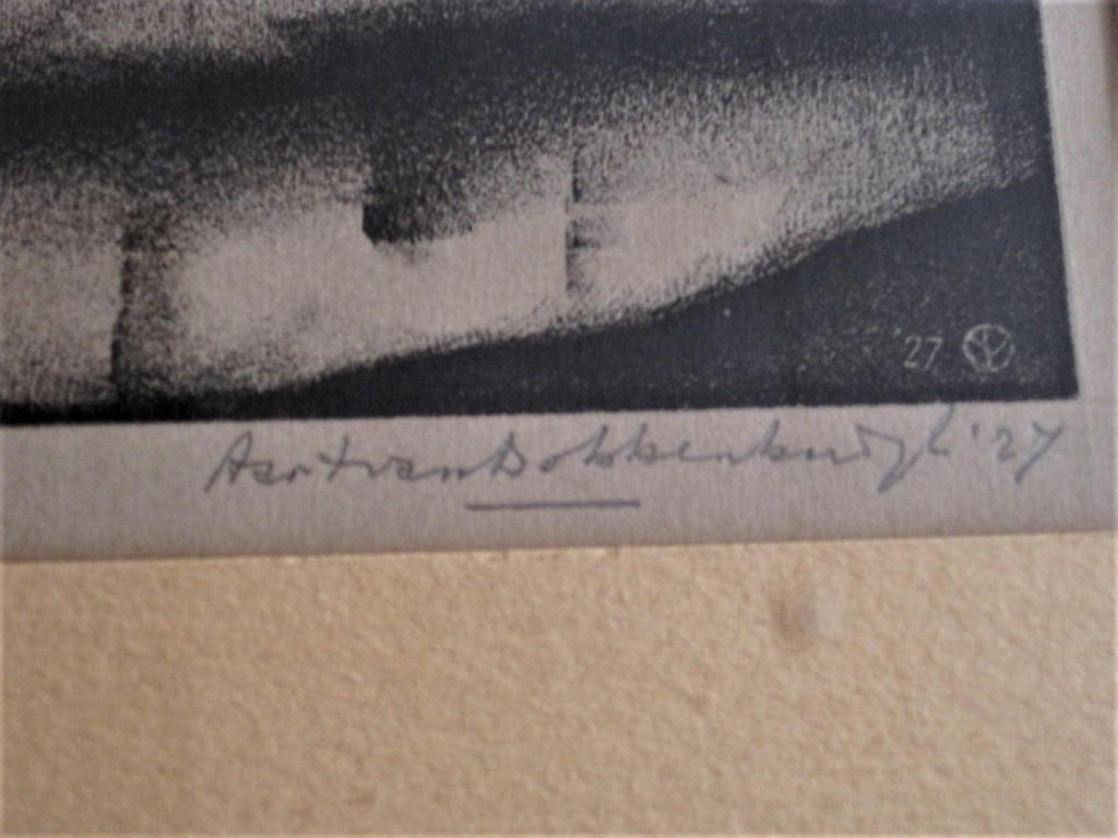 Vroeg A van Dobbenburgh Post Impressionistisch 1927 Litho "huisje Overveen" ges. kopen? Bied vanaf 1!
