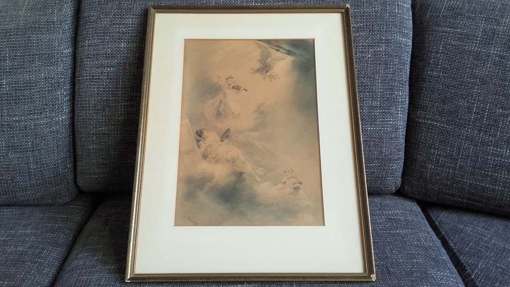 Alexander Henri Robert van Maasdijk - Gesigneerde Tekening - Engelen kopen? Bied vanaf 1!