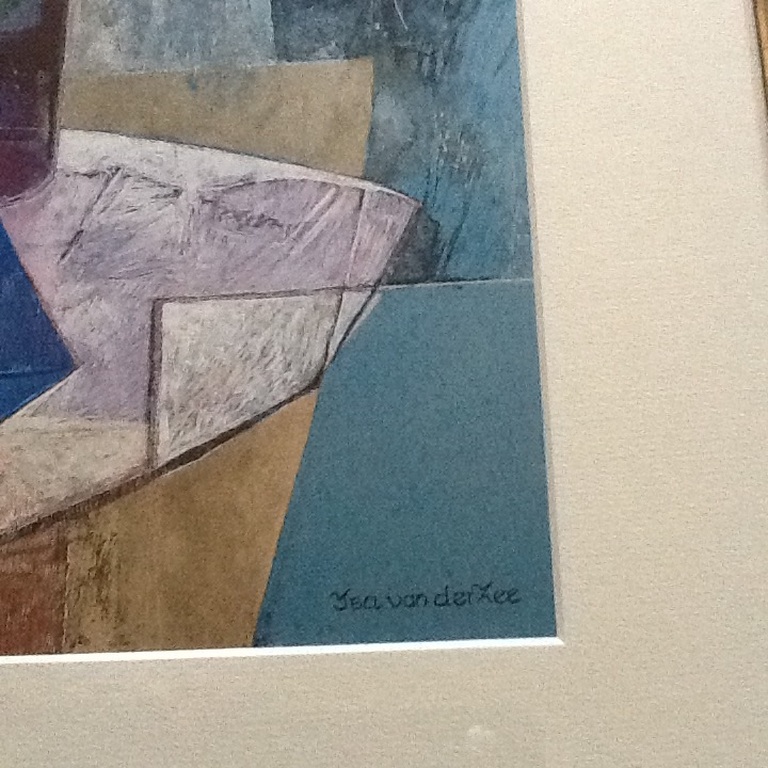 Isa van der Zee, abstract, gesigneerd ,stilleven kopen? Bied vanaf 1!