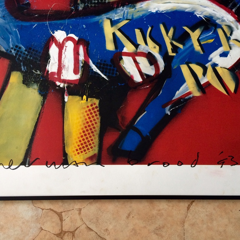 Herman Brood, zeefdruk, Kick y'r pony (groot) kopen? Bied vanaf 350!