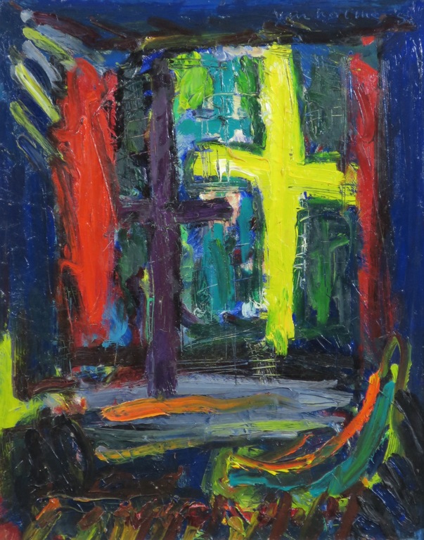 Jan van Holthe: Olieverf op board, Fenetre - Ingelijst kopen? Bied vanaf 40!