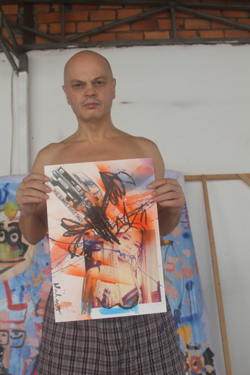 Peter Klashorst , gem. Techniek op papier,  titel: ScodaBar Bangkok kopen? Bied vanaf 1!