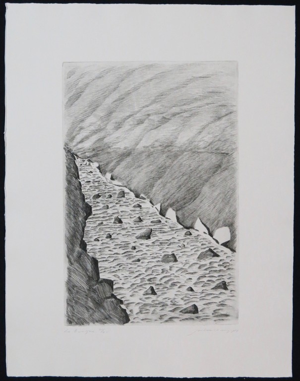 Jan Hein van Rooy: Ets, Rivierlandschap kopen? Bied vanaf 1!