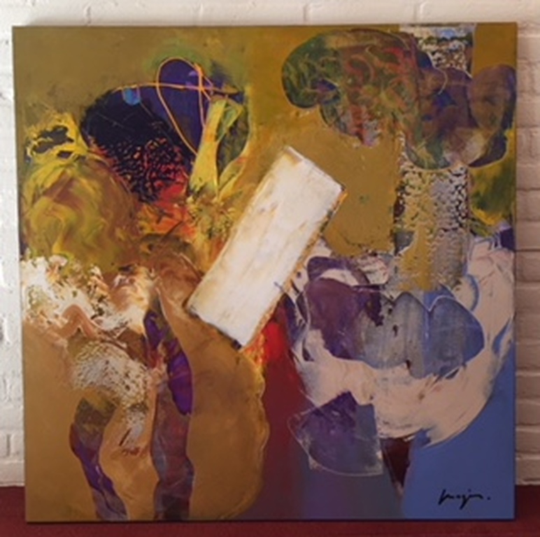 Pascal Magis, orgineel, acryl op doek, couleur locale jaune kopen? Bied vanaf 495!
