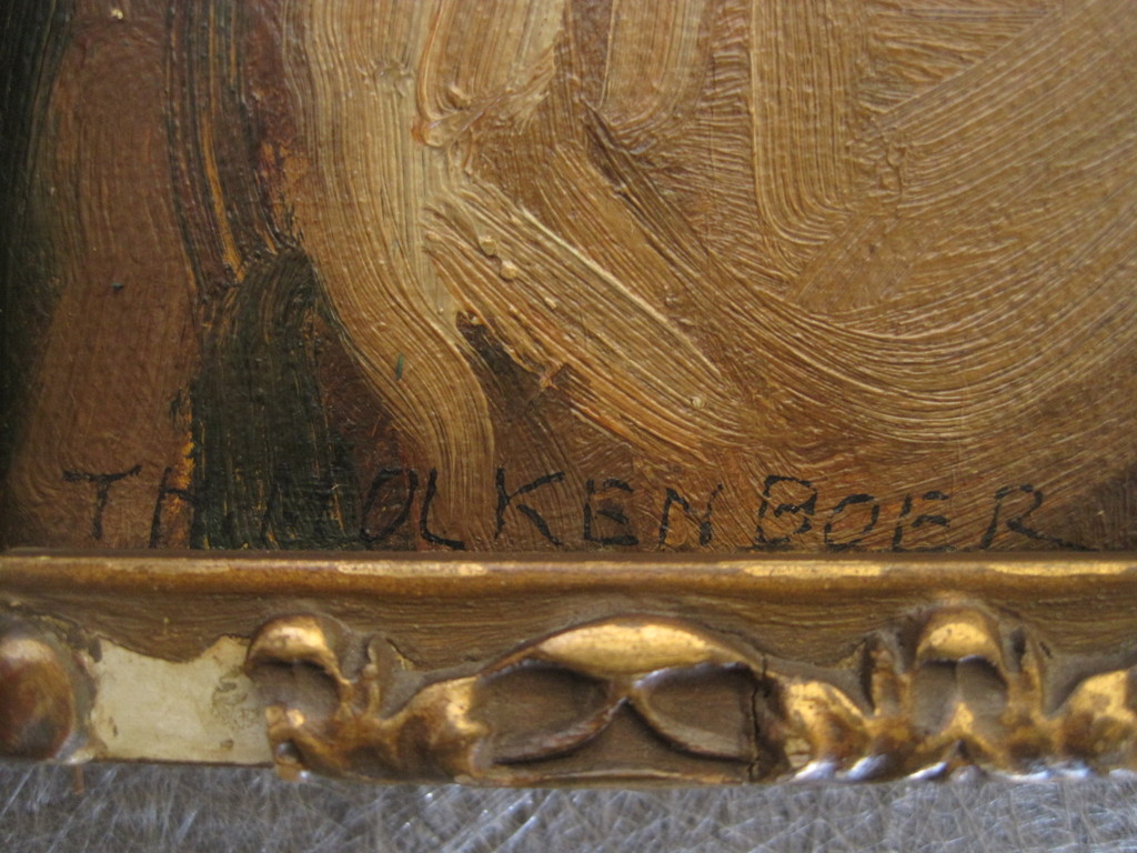 Zeldzaam 19e Eeuws olieverf damesportret door de jonggestorven Theo Molkenboer kopen? Bied vanaf 1!