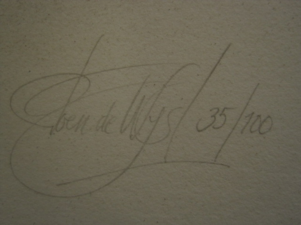 Zeldzaam mooi (kleine oplage !!)  Poen de Wijs (1948-2014) Litho "de Lelie"   kopen? Bied vanaf 1!