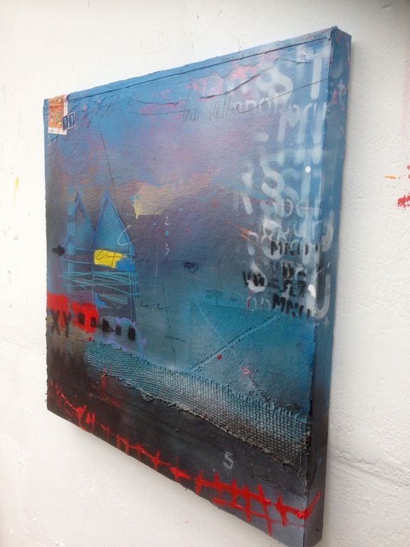 Theo koster:gemengde techniek, blue house kopen? Bied vanaf 1!