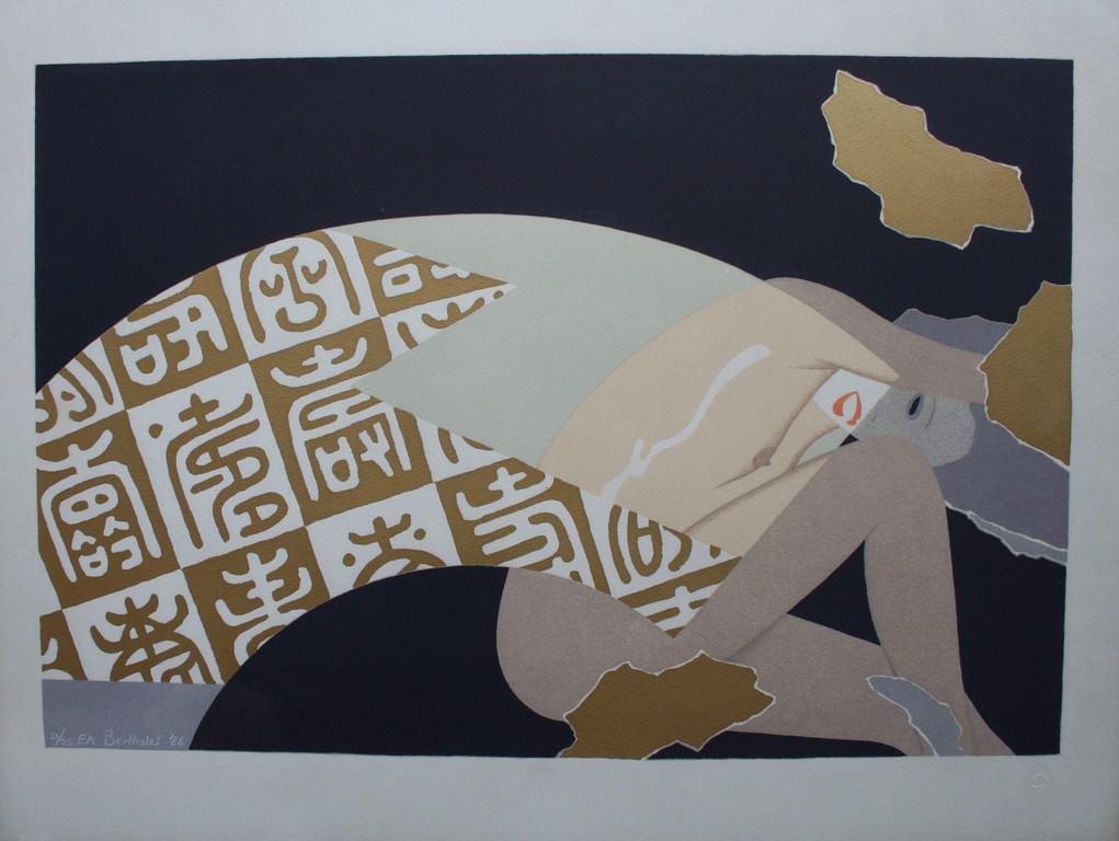 Ferry Bertholet, zeefdruk, erotische compositie kopen? Bied vanaf 38!