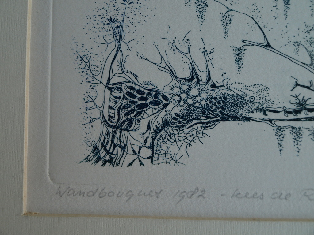 Kees de Ruijter : Ets , Wandbouquet – gesigneerd - 1982 kopen? Bied vanaf 10!