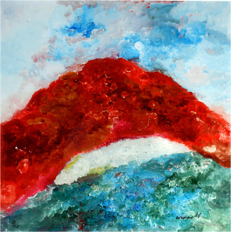 Armando, Brücke, gemengde techniek op plexiglas, gesigneerd, opl. 25 ex. 2015 verkocht voor € 245!