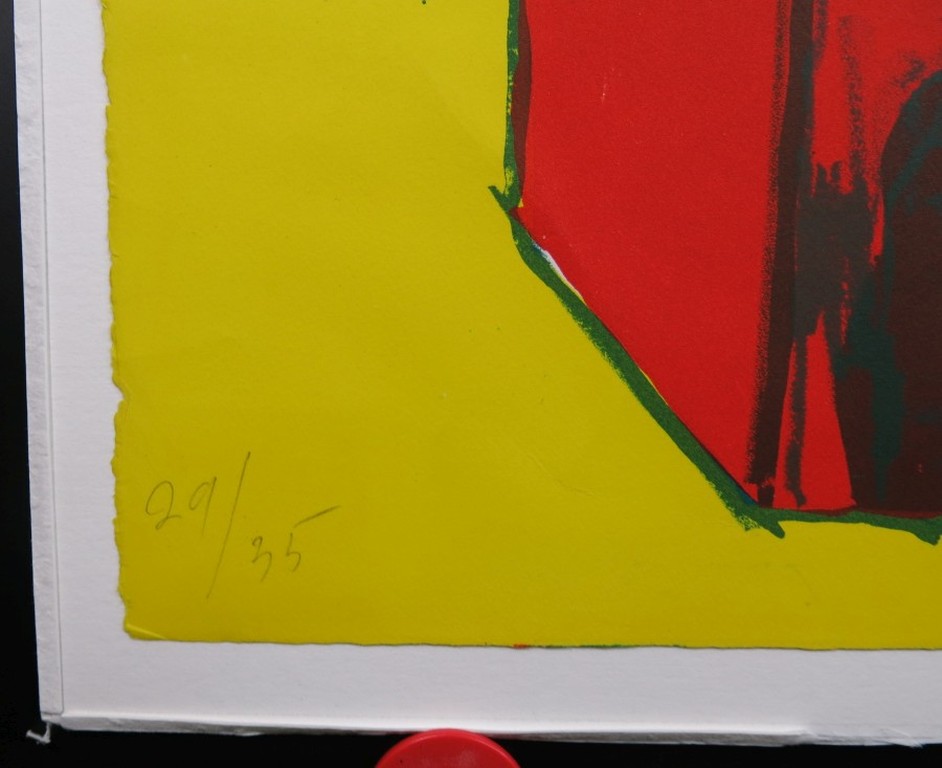 Jan Sierhuis: Litho, Rode stoel en doos kopen? Bied vanaf 70!