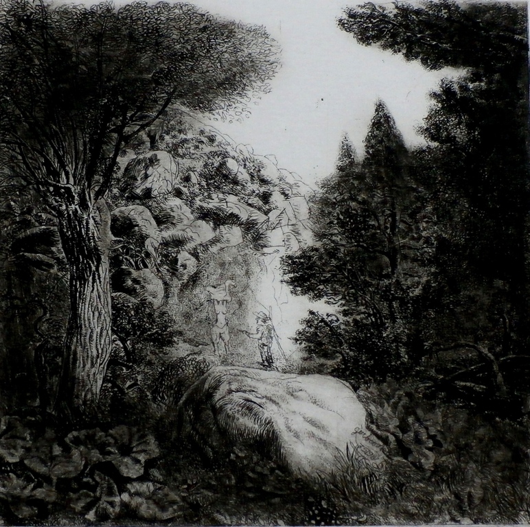 Ger Boosten - ets: Landschap - 1981 verkocht voor € 55!