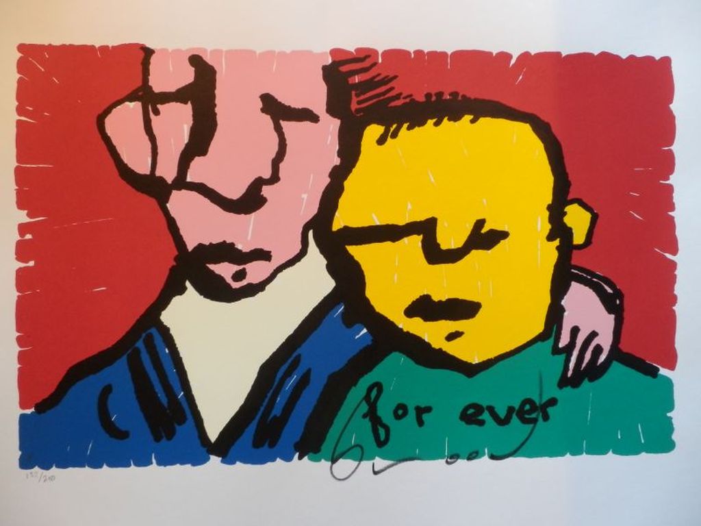 HERMAN BROOD Gr.Handgesigneerde Zeefdruk  ,,  FOR EVER,, Oplage 250ex verkocht voor € 325!
