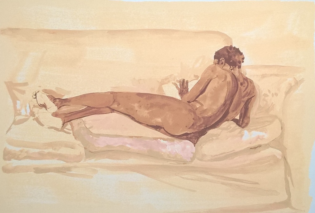 Ed Valk - naakt - gesigneerde zeefdruk  kopen? Bied vanaf 60!