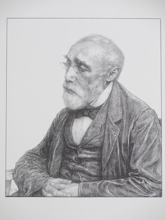 Jan Veth, Portret Josef Israëls, Litho verkocht voor € 50!