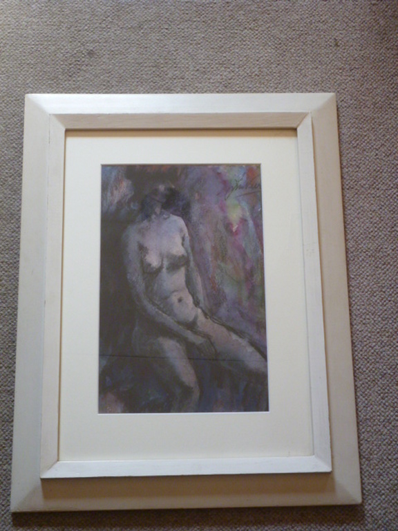 Jan van der Veer - aquarel - Zittend naakt kopen? Bied vanaf 40!