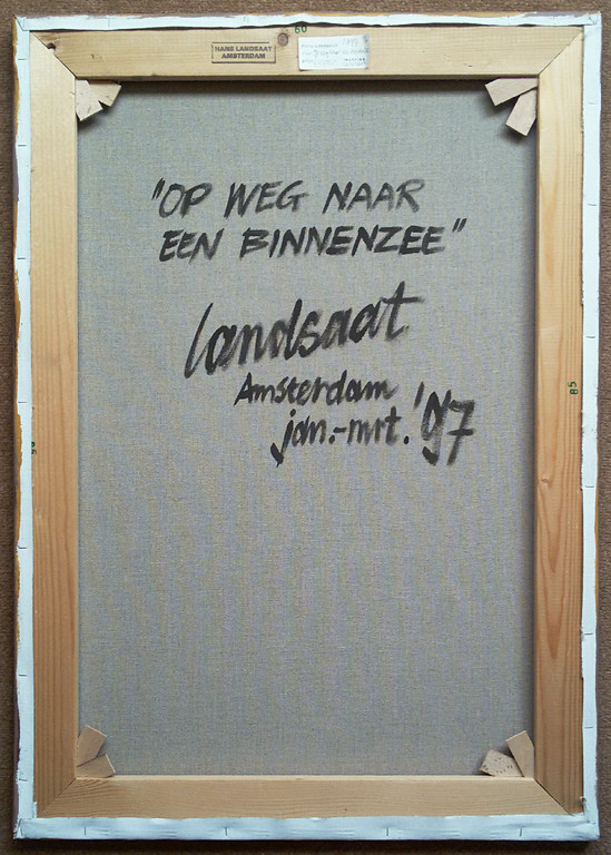 Hans Landsaat - Op weg naar een binnenzee, acrylverf op doek kopen? Bied vanaf 140!