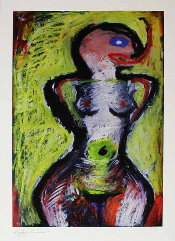 VOLKMAR SCHULZ-RUMPOLD  Giclee    ENDLICH EINE MIT KOPF  Handgesigneerd kopen? Bied vanaf 49!