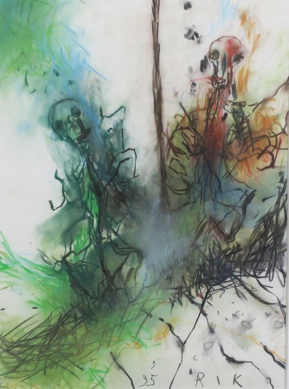 Rik van Iersel: Tekening kleur, Z.T. - Ingelijst kopen? Bied vanaf 150!