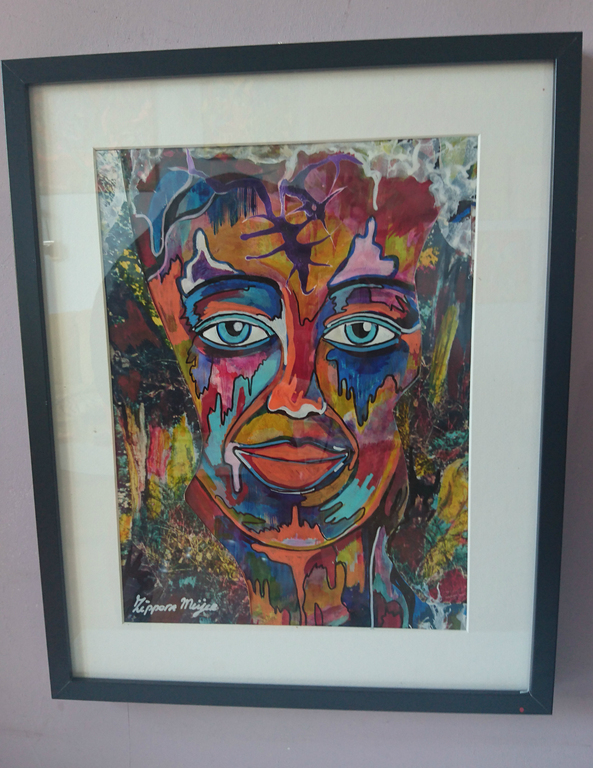 Zippora Meijer Acryl en mixed media op papier 53/43 cm verkocht voor € 41!