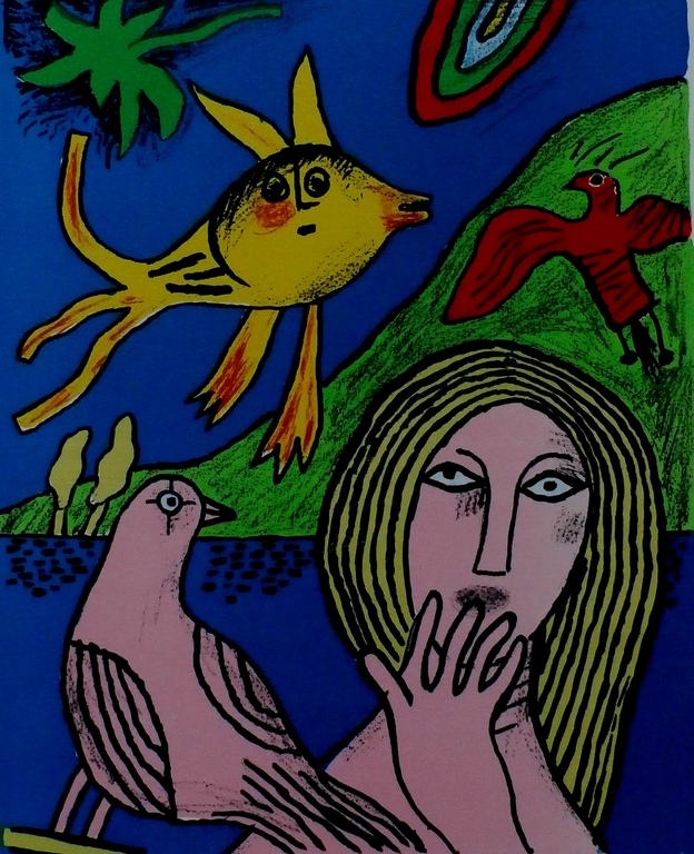 Corneille - gesigneerde zeefdruk - 1998 verkocht voor € 225!