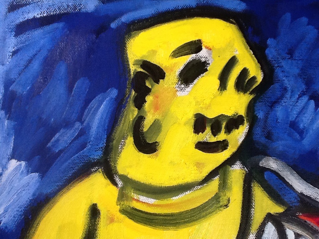 Jan Sierhuis: olieverf op doek, Kinderen met fiets. kopen? Bied vanaf 350!