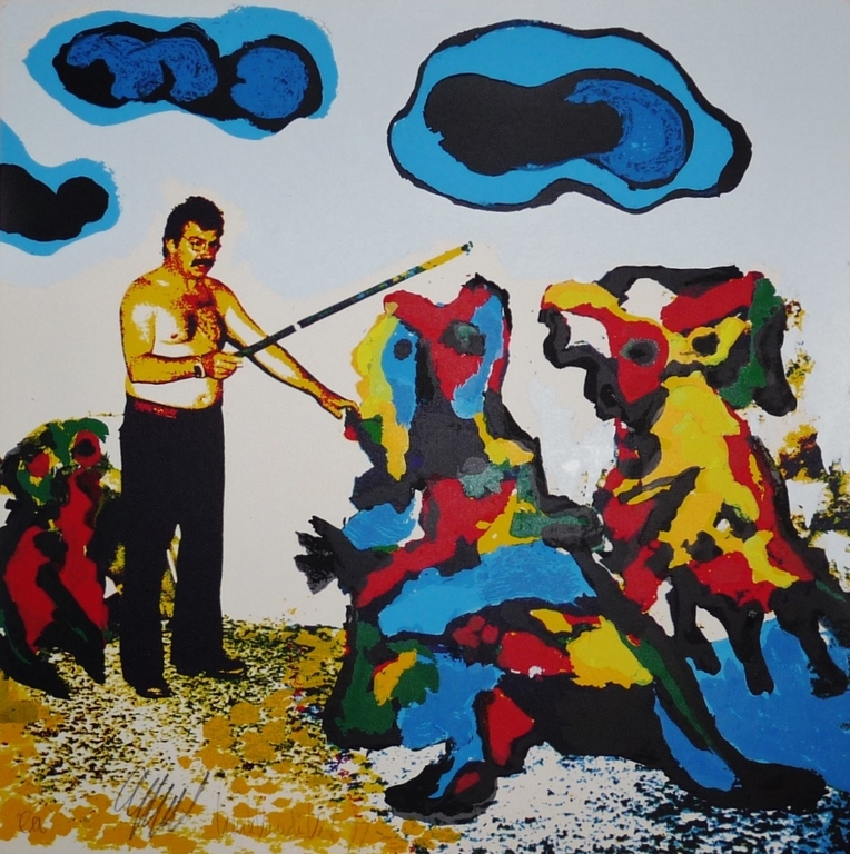 Karel Appel, Kleurenzeefdruk, De Tovenaar, Gesigneerd kopen? Bied vanaf 199!