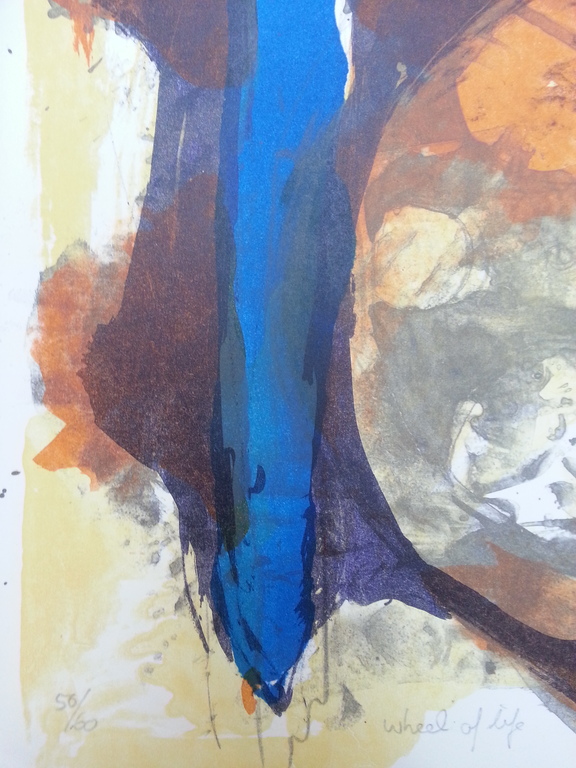 Hans Vanhorck, zeefdruk op papier, Titel: "Wheel of life" kopen? Bied vanaf 30!