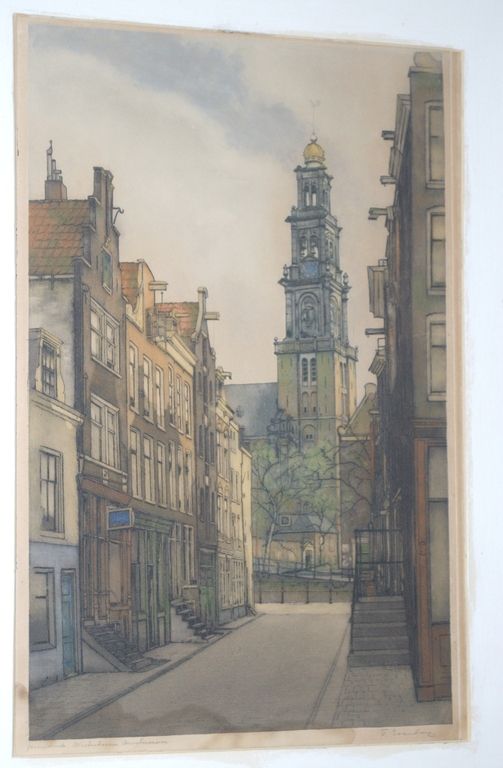 FRANS EVERBAG | WESTERTOREN AMSTERDAM | KLEURENETS PROEFDRUK verkocht voor € 65!