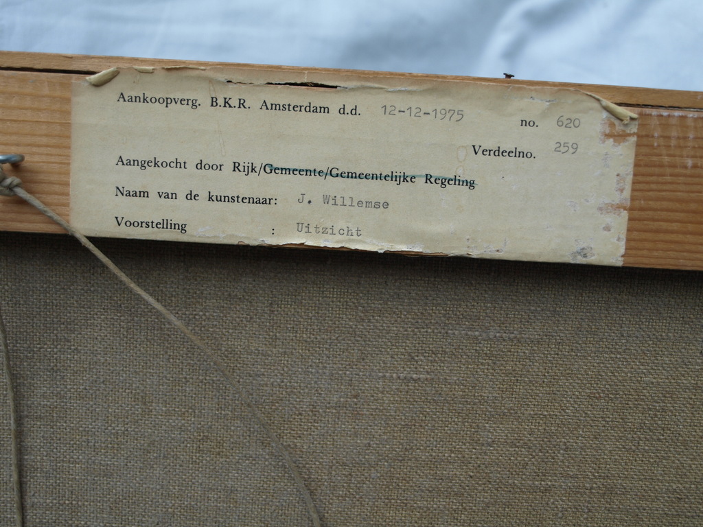 Onbekend : Olieverf op doek , Uitzicht – ingelijst – 1975 kopen? Bied vanaf 50!