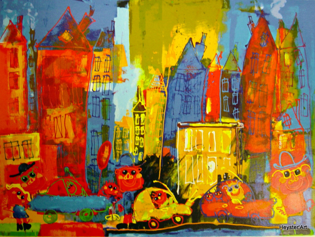 Ad Verstijnen - zeefdruk - Big city kopen? Bied vanaf 125!