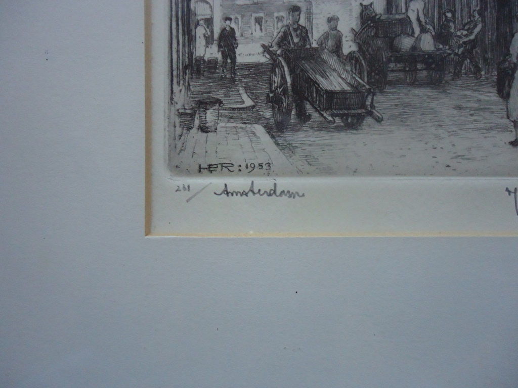 H.E. Roodenburg ( 1895 - 1987 ) - ets - Amsterdam.  kopen? Bied vanaf 1!