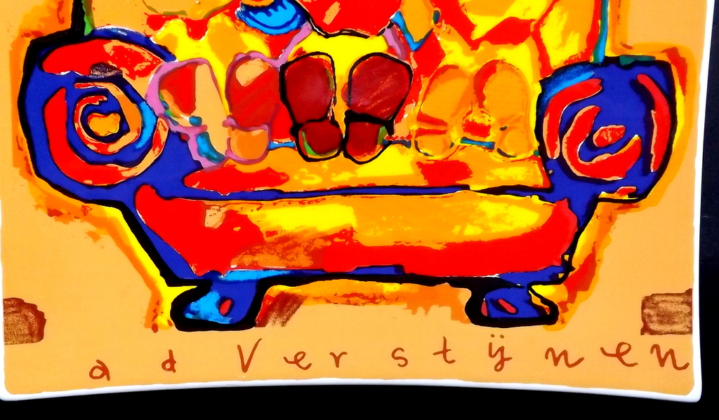 Ad Verstijnen - keramiek sierbord - 1992 - 10 jaar Eiffel - 2002 kopen? Bied vanaf 1!