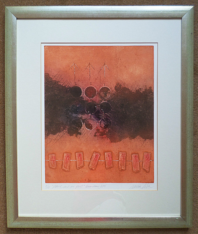 Enric Adsera Riba - Abstract met nummers, ets (prachtig ingelijst) kopen? Bied vanaf 35!