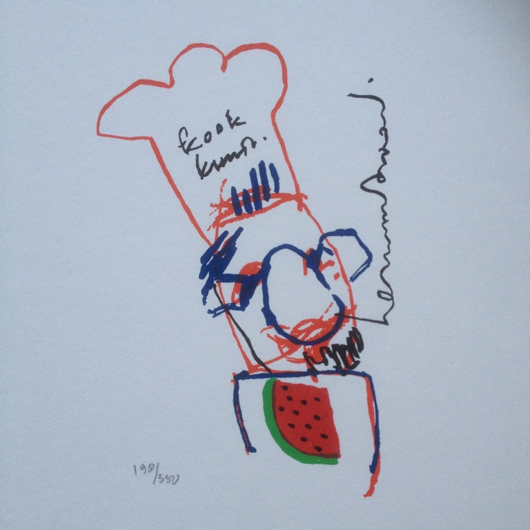Herman Brood - Zeefdruk "kookkunst" verkocht voor € 70!