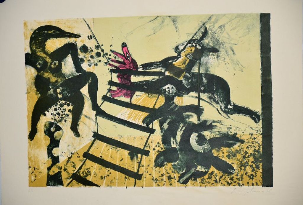 Kleurenlitho Martin Engelman, 1978 verkocht voor € 60!