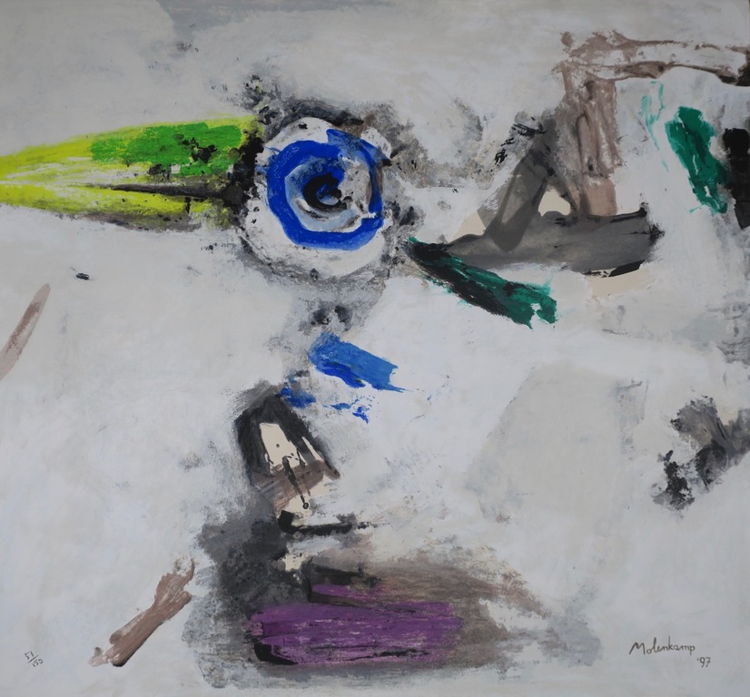 Nico Molenkamp: Zeefdruk, Vogel (Groot) verkocht voor € 150!